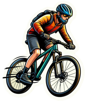 Radrennfahrer Sticker
