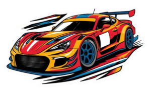Sticker Rennwagen