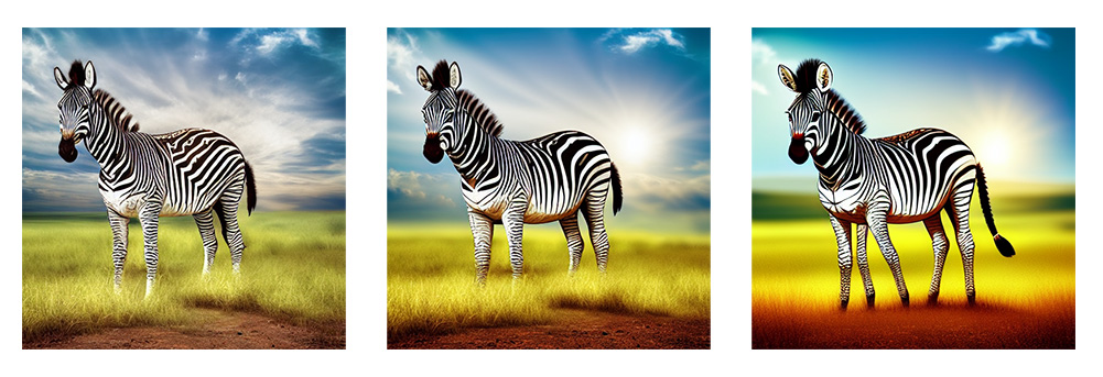 Zebra, KI-Bild, Unterschiede