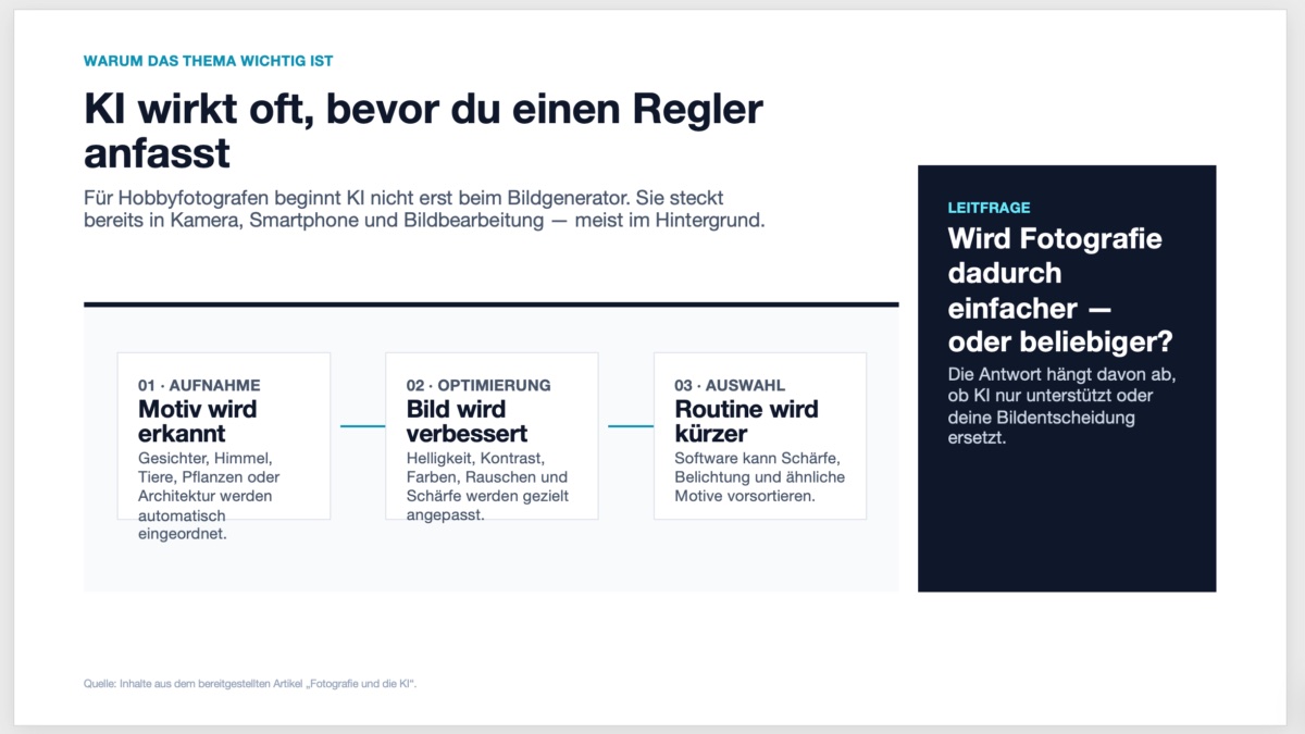 Beispielseite PowerPoint Präsentation durch ChatGPT