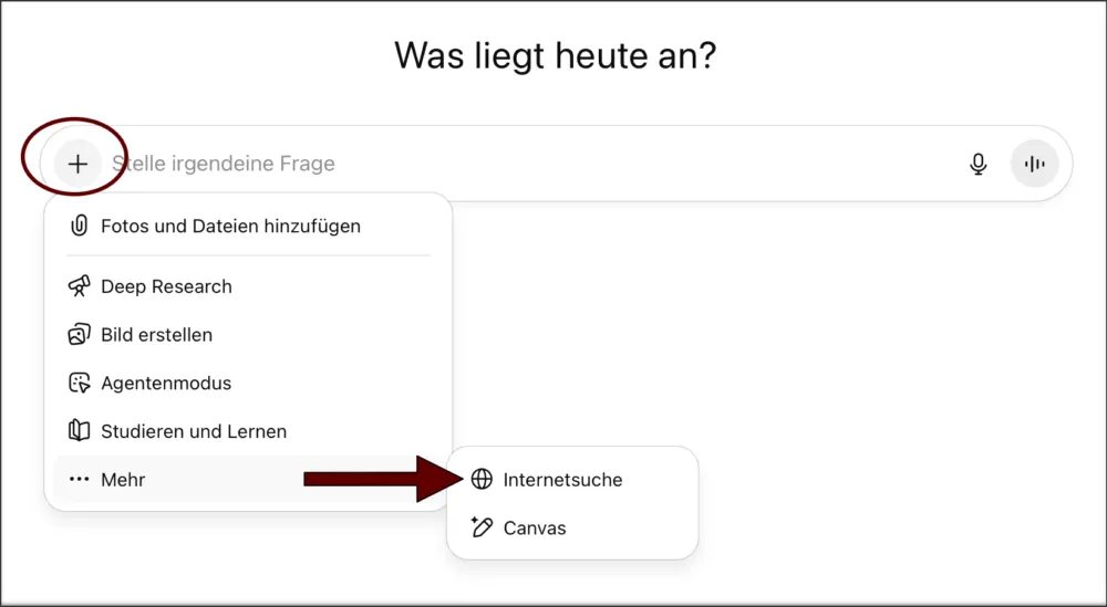 ChatGPT Internetsuche aktivieren