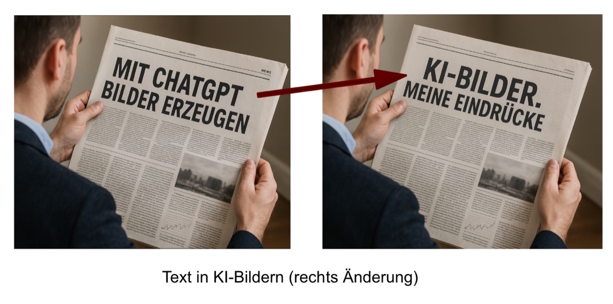 KI-Bild mit Text Vergleich