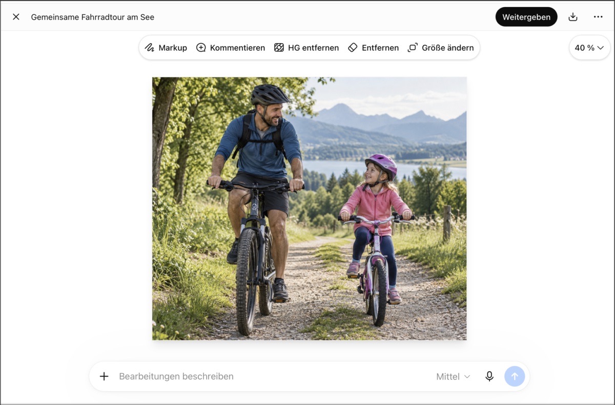 Screenshot ChatGPT Bild ändern