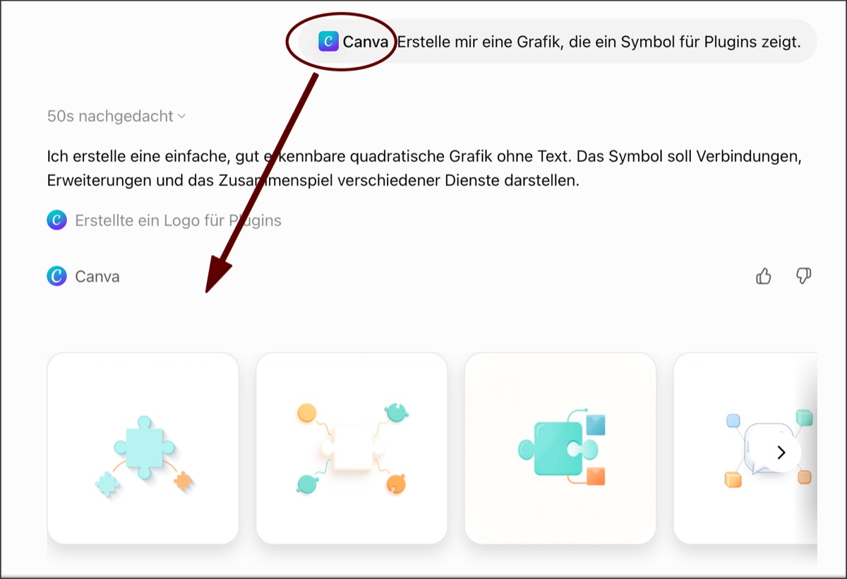 ChatGPT und Canva bei der Arbeit